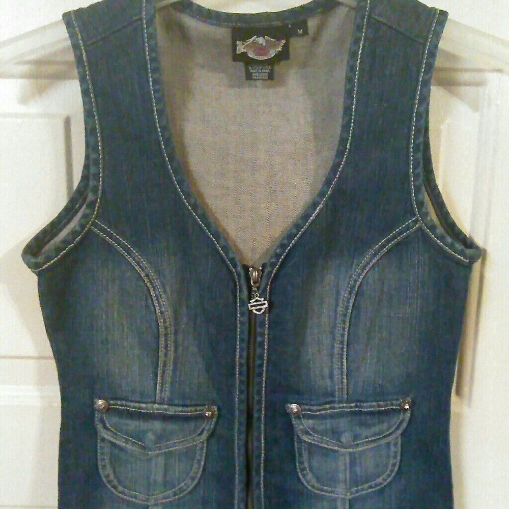 Harley Davidson denim vest